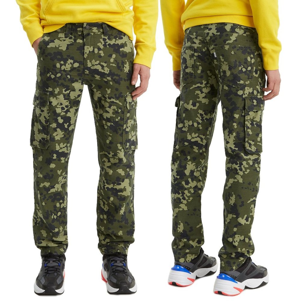 New! Levi's 502 Tapered Hybrid Cargo Pants Camouflage